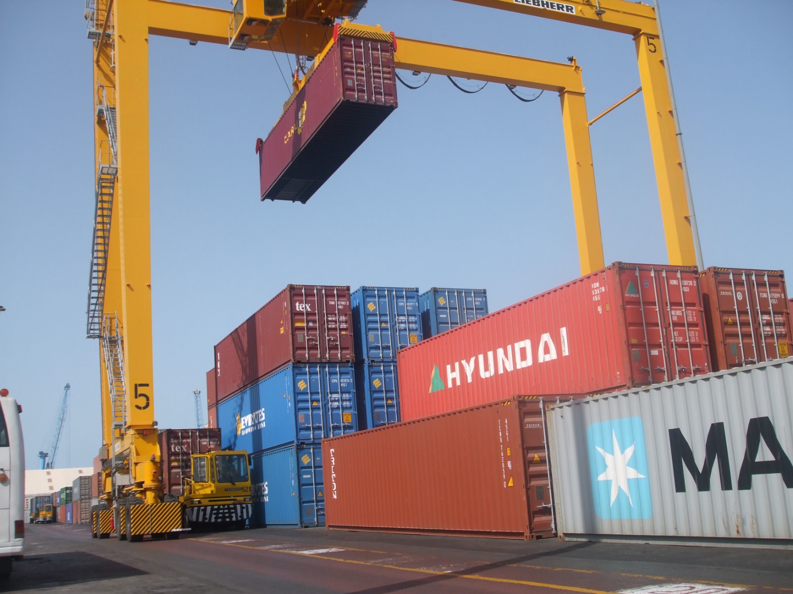 Dubai cargo terminal aerial view